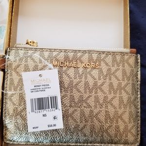 Michael Kors coin leather coin wallet new!